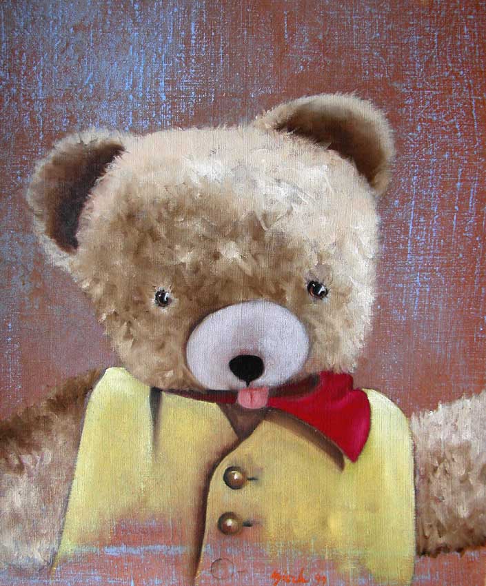 Titi teddy Thierry Bisch Contemporary painter animals painting art  nature biodiversity conservation Monaco Prince-Albert Prince-Albert-of-Monaco 