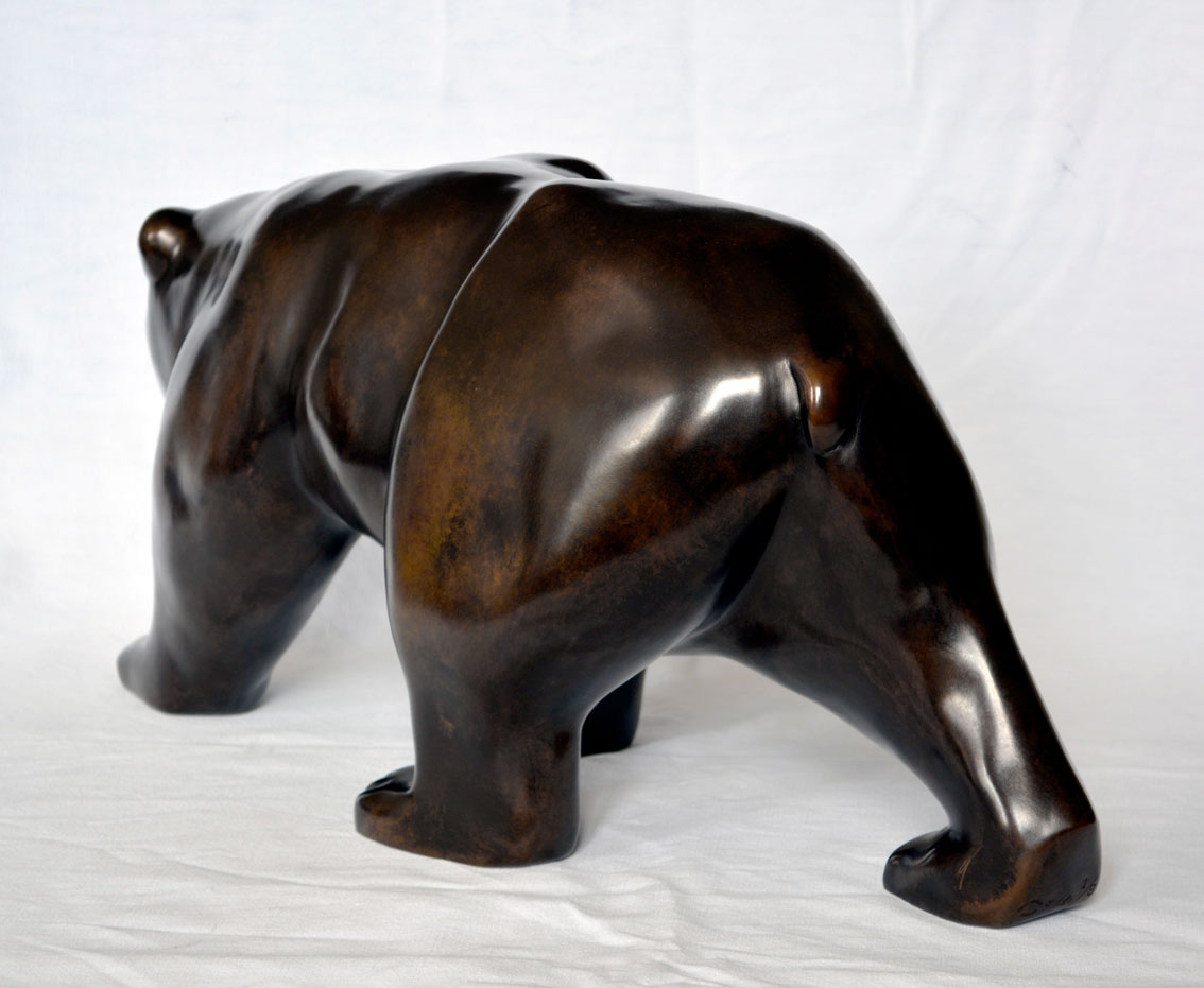 THE WALKING BEAR 5 animal-painting Thierry Bisch Contemporary painter animals painting art  nature biodiversity conservation Monaco Prince-Albert Prince-Albert-of-Monaco 
