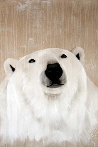  Polar bear Thierry Bisch Contemporary painter animals painting art decoration nature biodiversity conservation