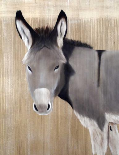  donkey Thierry Bisch Contemporary painter animals painting art decoration nature biodiversity conservation