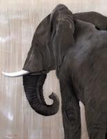 ELEPHANT-8 élephant-elephant Thierry Bisch artiste peintre animaux tableau art  nature biodiversité conservation 