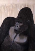 Gorille Gorille-singe Thierry Bisch artiste peintre animaux tableau art  nature biodiversité conservation 
