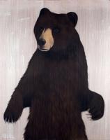 DANCING BEAR ours-brun-grizzly Thierry Bisch artiste peintre animaux tableau art  nature biodiversité conservation 