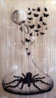 Mygale Carafe-araignée Thierry Bisch artiste peintre animaux tableau art  nature biodiversité conservation 