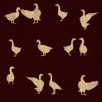 Golden-geese peinture-animalière Thierry Bisch artiste peintre animaux tableau art  nature biodiversité conservation 