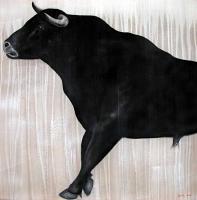 Victorino bull Thierry Bisch Contemporary painter animals painting art  nature biodiversity conservation