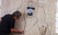 Gorilla gorilla gorille-gorilla-primate-dos-argenté-singe-hominoïdes-extinction-protégé-disparition Thierry Bisch artiste peintre animaux tableau art  nature biodiversité conservation 