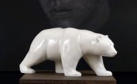 Ours Ivoire ceramic-enameled-bicuit-bear Thierry Bisch Contemporary painter animals painting art  nature biodiversity conservation