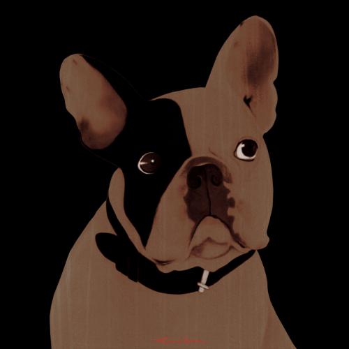 MR CUTE MARRON GLACE french bulldog dog Showroom - Inkjet on plexi, limited editions, numbered and signed. Wildlife painting Art and decoration. Click to select an image, organise your own set, order from the painter on line