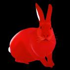 LAPIN-Rouge-1 LAPIN Lait de menthe rabbit Showroom - Inkjet on plexi, limited editions, numbered and signed. Wildlife painting Art and decoration. Click to select an image, organise your own set, order from the painter on line