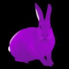 LAPIN-Violet LAPIN Lait de menthe rabbit Showroom - Inkjet on plexi, limited editions, numbered and signed. Wildlife painting Art and decoration. Click to select an image, organise your own set, order from the painter on line